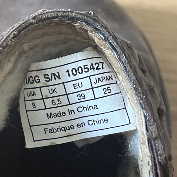 UGG Anila Women's 8 Braided Slip On Shoes/Clogs Brown Leather Lined 1005427 - Picture 8 of 12